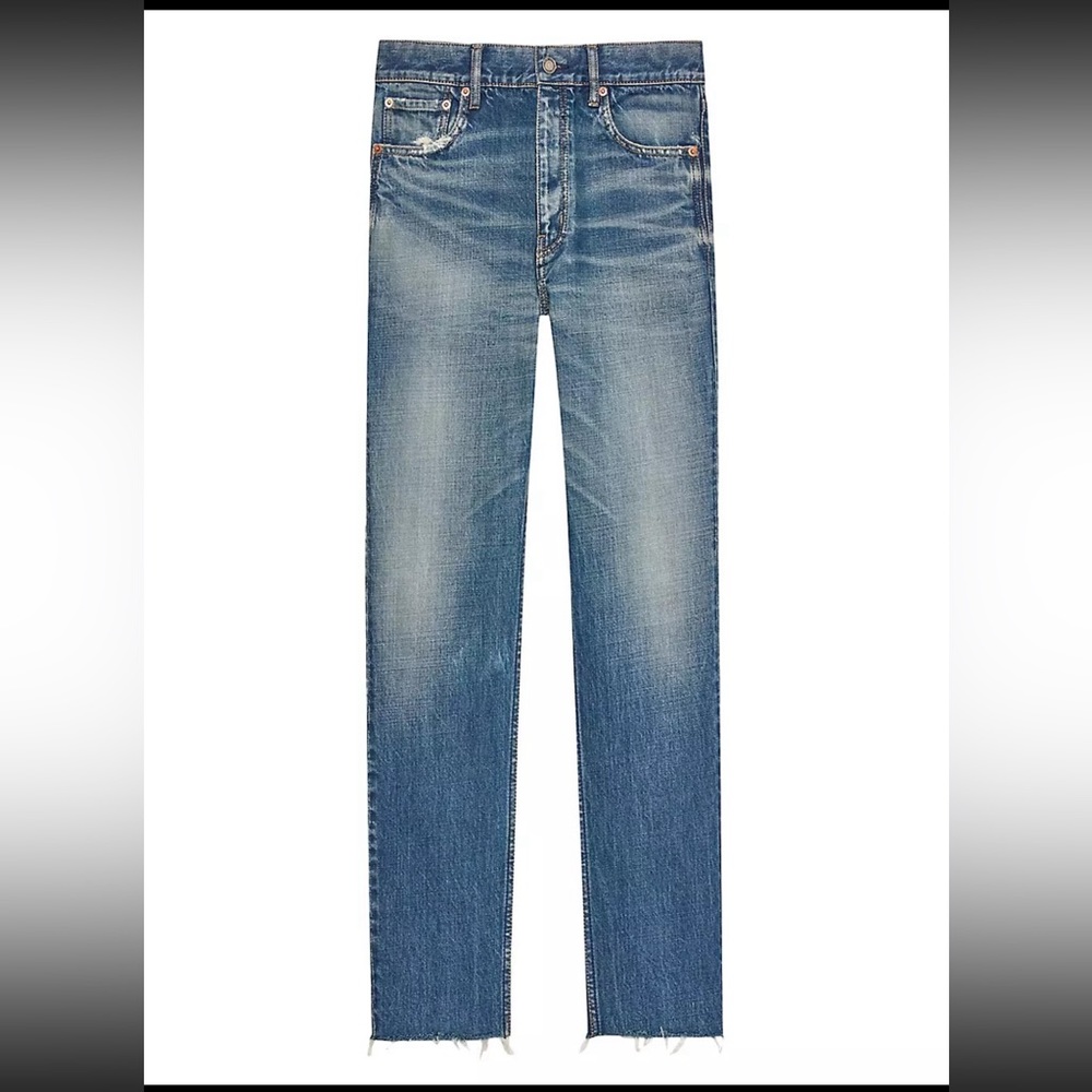 SAINT LAURENT NWT Hailey Jean Straight Fit in Vintage Blue